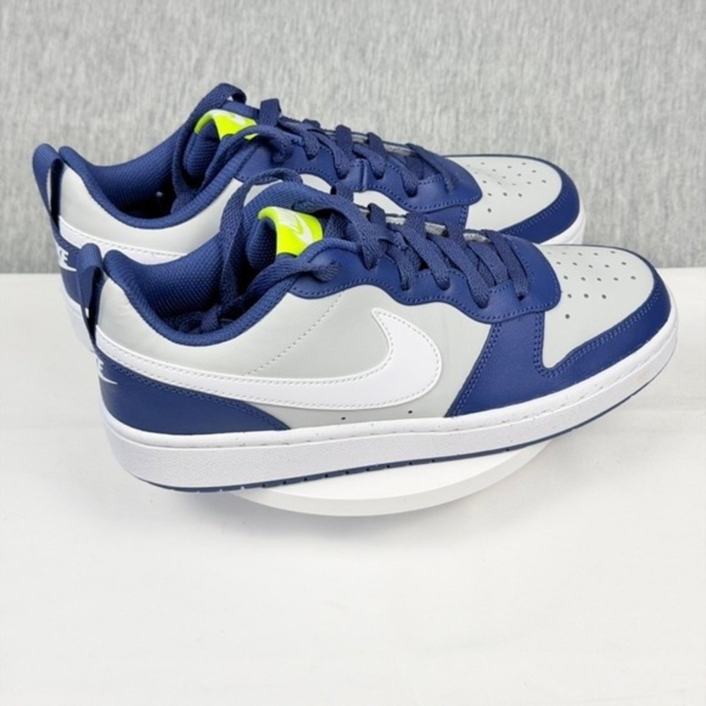 Nike Court Borough Low 2 Midnight Navy Wolf Grey Volt BQ5448-016 7Y Womens 8.5 - Picture 15 of 16